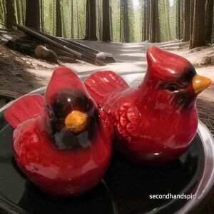 Cardinals Salt & Pepper Shaker Set  Ceramic